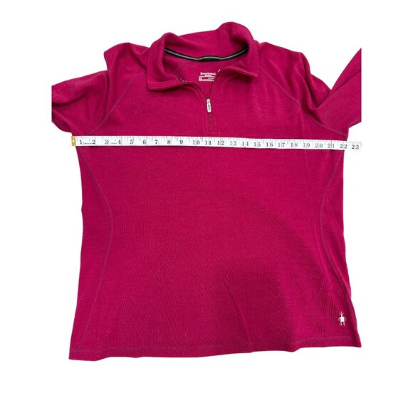 Smartwool Pink Quarter-Zip Long Sleeve Top Merino 250 Wool Womens Size 2X - Picture 6 of 8